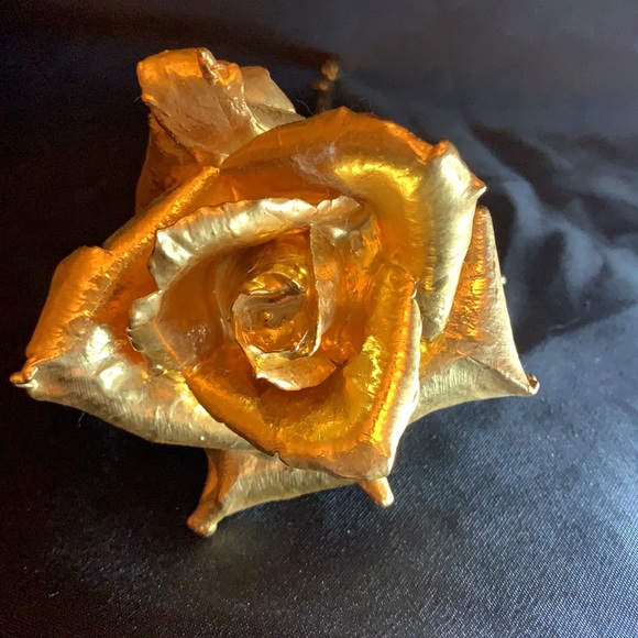 24kt gold dipped real long stem rose - Picture 2 of 10